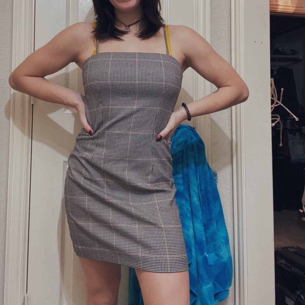 Hound’s tooth dress